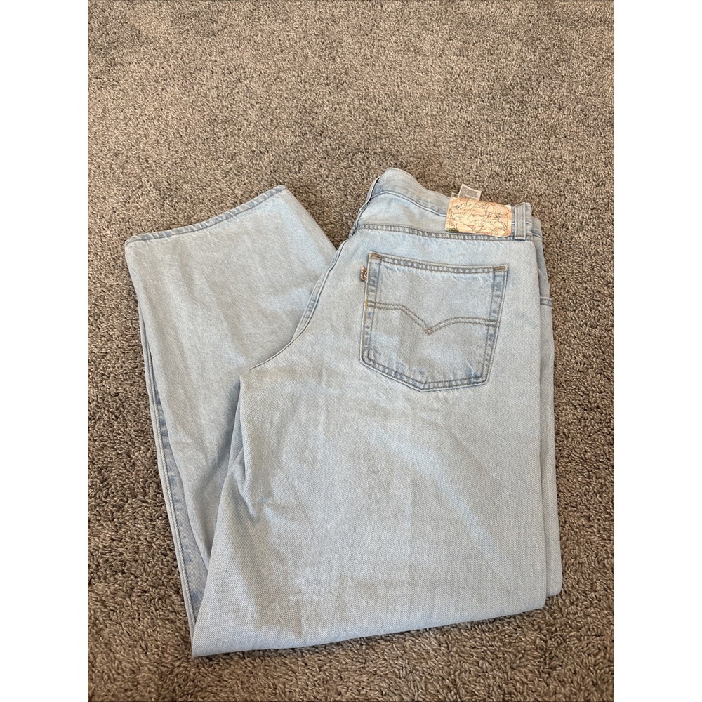LEVIS PREMIUM High Rise BAGGY DAD WIDE LEG Pleated Jeans 31 (36x30) Flower Patch